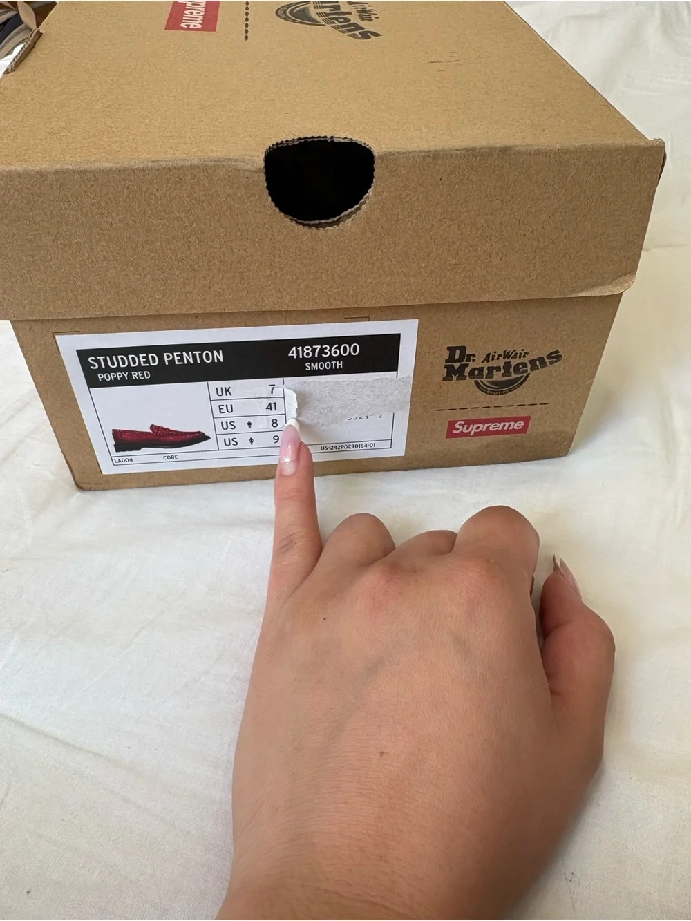 Dr. Martens x Supreme Red Studded Leather Penton Loafers